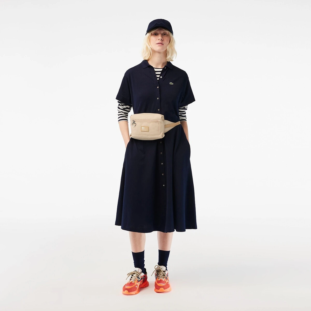 Lacoste Robe Polo Ceinturée, Maille Piquée Coton 5 Lacoste Robe Polo Ceinturée, Maille Piquée Coton – Image 5