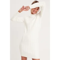 Robe Pull Droite Torsades