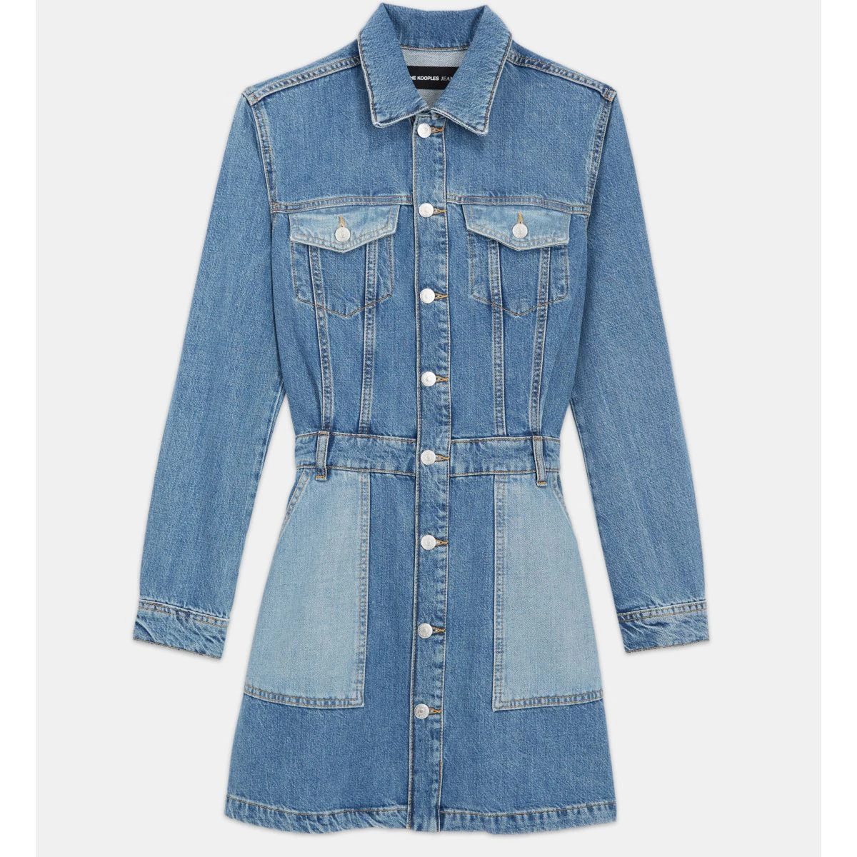 THE KOOPLES Robe Courte En Jean Délavé Boutonnée 10 THE KOOPLES Robe Courte En Jean Délavé Boutonnée – Image 10