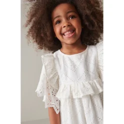 Next Robe Volantbrodé Avec Maches Courtes -Velousia Soldes Boutique 01da4defee2ed9bb50201d5129a4eba2