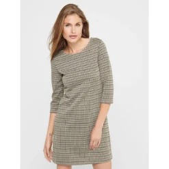 ONLY Robe Courte à Carreaux, Manches 3/4 -Velousia Soldes Boutique 023259f1d0c778e5b9514510d8aecaac