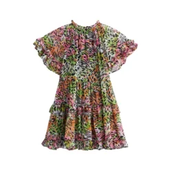 Next Robe Imprimé Animal à Manches Courtes -Velousia Soldes Boutique 029a90286aa4a9afcc18e82241d76857