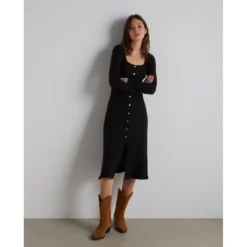 Robe Côtelée Col En U 12 Robe Côtelée Col En U -Velousia Soldes Boutique 047561db11527da64b507834ed276cce