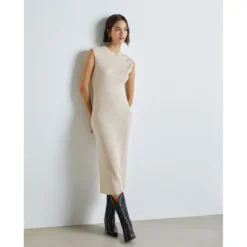 Robe Midi En Maille Côtelée -Velousia Soldes Boutique 04fca1cb5b2eb7a58cad2e76e2e80fca