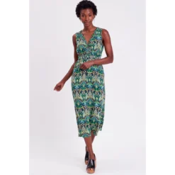 Robe Longue évasée Col En V -Velousia Soldes Boutique 056cc84fb3b02845074dcc9cbc029250