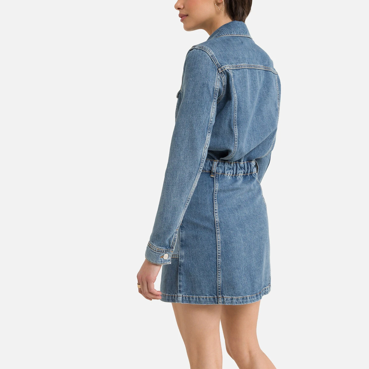 THE KOOPLES Robe Courte En Jean Délavé Boutonnée 7 THE KOOPLES Robe Courte En Jean Délavé Boutonnée – Image 7