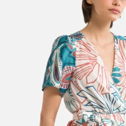 Ba&sh Robe Portefeuille Imprimée JARA -Velousia Soldes Boutique 08599d57b74eb09c5d57feb738d3de4a