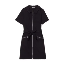 Robe Droite Zippée Ceinturée -Velousia Soldes Boutique 0862e7f45ec4c6d60b9d9fa4c36e93f5