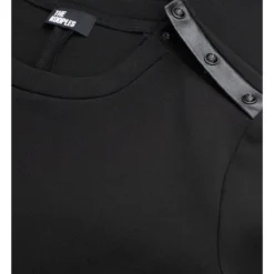 THE KOOPLES Robe Courte En Crêpe Avec Détails En Cuir -Velousia Soldes Boutique 0913b36ad723c2a3c93970ce495a6232