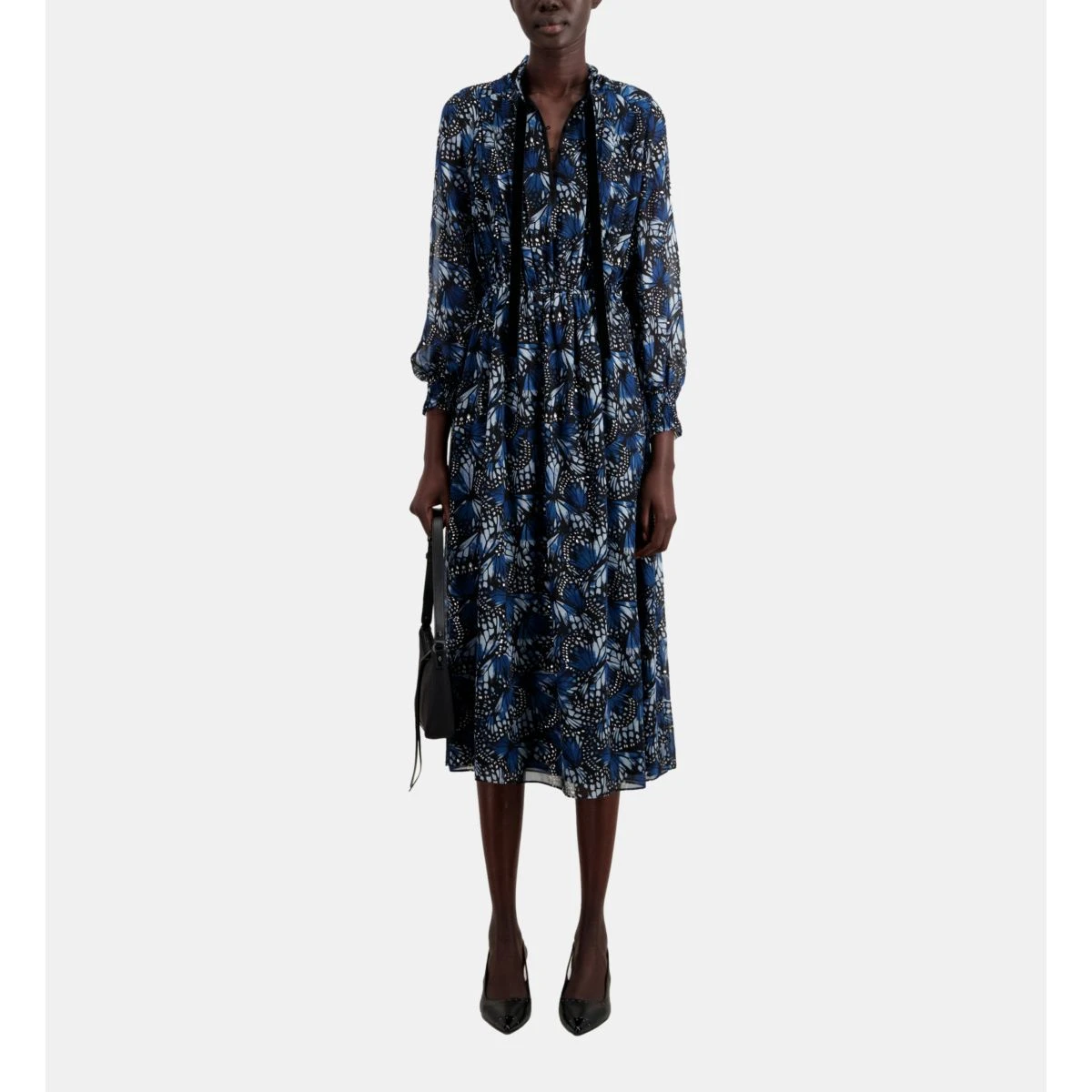 THE KOOPLES Robe Longue Imprimée Avec Plissage 3 THE KOOPLES Robe Longue Imprimée Avec Plissage – Image 3