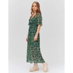 Robe Longue Imprimée En Polyester Recyclé -Velousia Soldes Boutique 0dd757d32e8d414875f09d0f97bb9495