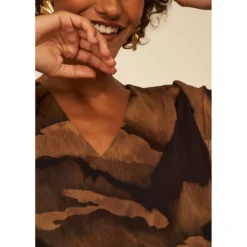 Robe Imprimée Effet Camouflage -Velousia Soldes Boutique 0e1a9909bba1f593822d79e3215729eb