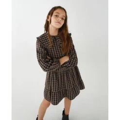Robe à Carreaux Vichy Et Col Claudine -Velousia Soldes Boutique 0e56bfcc5a48657f0df371a67d0ddf93