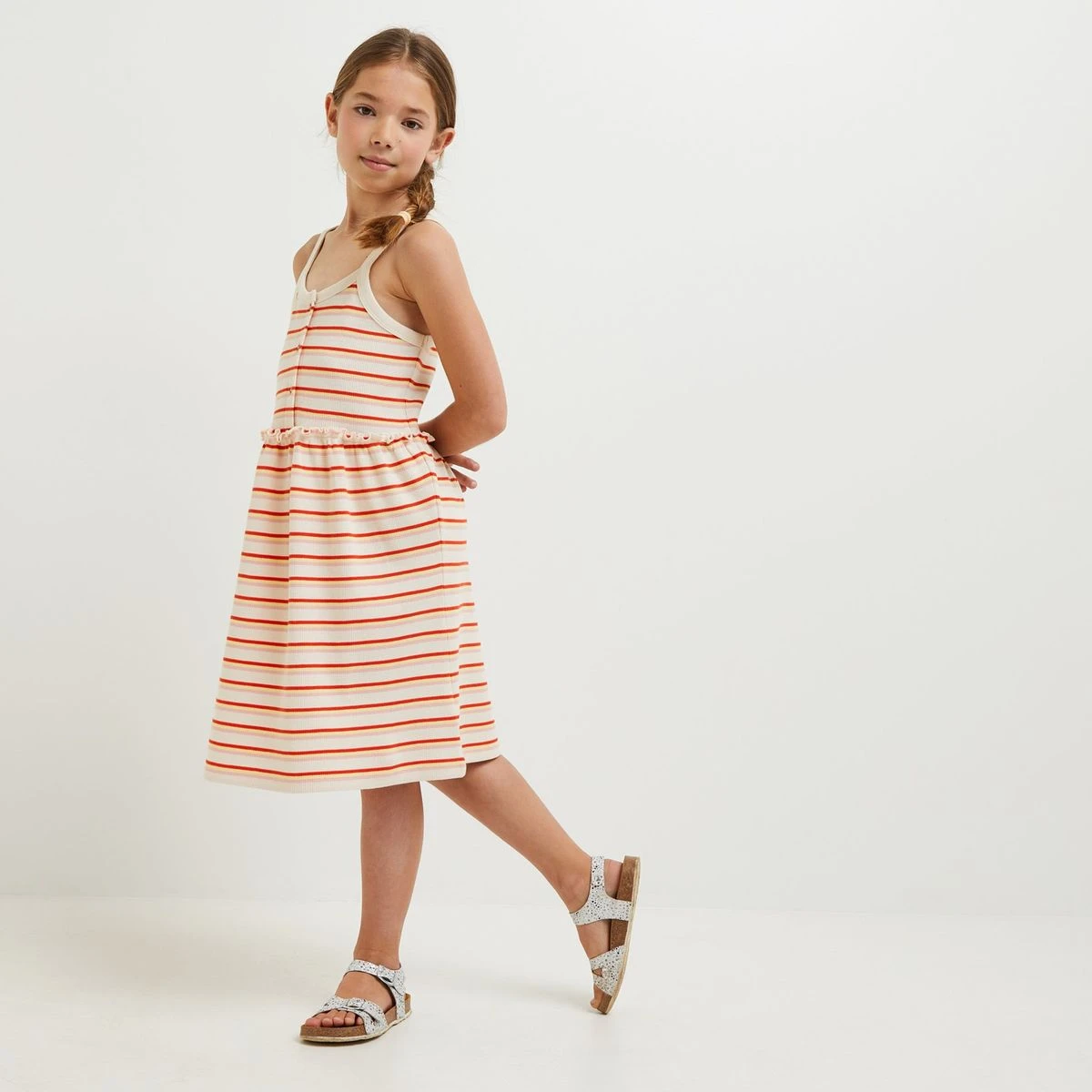 Robe à Bretelles En Coton BIO 1 Robe à Bretelles En Coton BIO