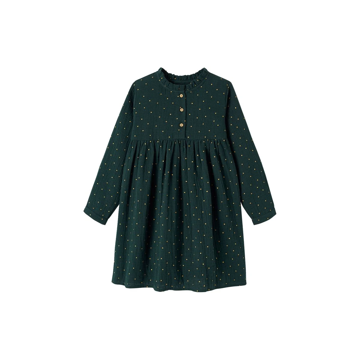 Robe En Gaze De Coton Détails Fantaisie 1 Robe En Gaze De Coton Détails Fantaisie