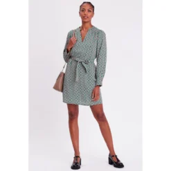 Robe Droite Ceinturée -Velousia Soldes Boutique 0f879553a6887c707d3f7f20466472a7