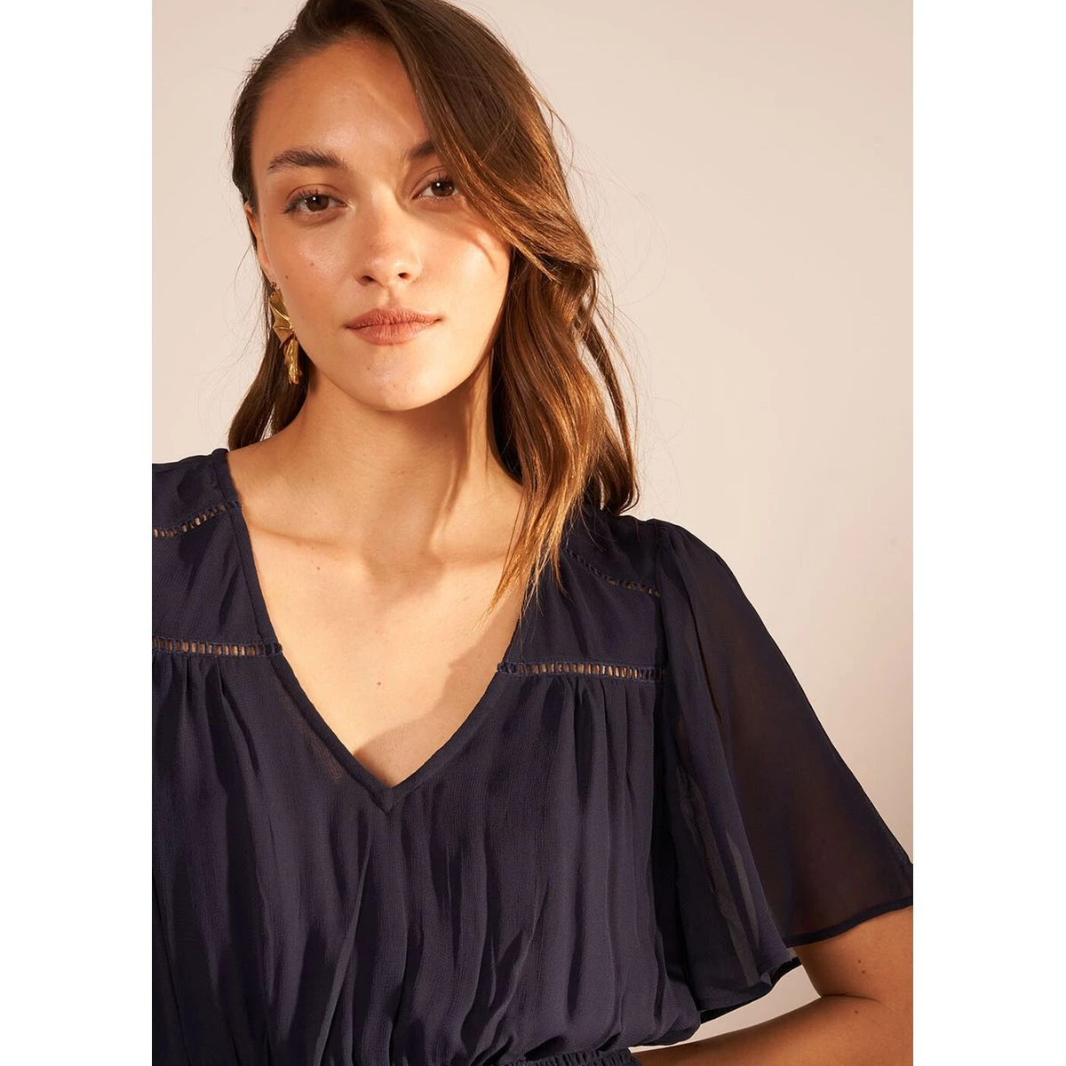 Robe Midi Avec Manches Volantées 3 Robe Midi Avec Manches Volantées – Image 3