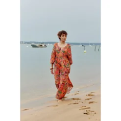 LA PETITE ETOILE Robe Longue Droite Imprimé Floral ALTHEA -Velousia Soldes Boutique 12f46a6cbf14e36060894987ad5de4fb