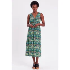 Robe Longue évasée Col En V -Velousia Soldes Boutique 139756c17d627da81ccd00f6d0c35124