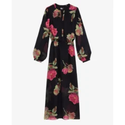 THE KOOPLES Robe Longue Voile, Imprimé Floral -Velousia Soldes Boutique 14bb677f403a707dd27a0edec4c6e9ad