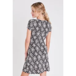 Robe évasée à Manches Courtes -Velousia Soldes Boutique 14c2dcd685f690498e9b41f285c3b82f