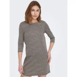 ONLY Robe Courte à Carreaux, Manches 3/4 -Velousia Soldes Boutique 1555f4a1fa53ed519397bdfceae77cd7