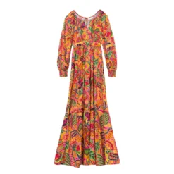 LA PETITE ETOILE Robe Longue Droite Imprimé Floral ALTHEA -Velousia Soldes Boutique 16eda25c00ed6e3d92441b1c4673f1bc