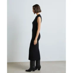 Robe Midi En Maille Côtelée -Velousia Soldes Boutique 1724e2e310c1047517a030ba737d75c3