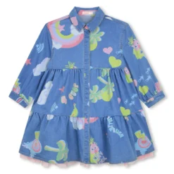 Billieblush Robe En Denim à Jupon En Tulle