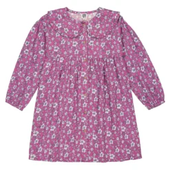 Robe Col Claudine à Manches Longues, Motif Fleuri -Velousia Soldes Boutique 19373e1356ecf93d7725a13693afb470