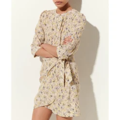 Sessun Robe Portefeuille Imprimée Courte Madelia