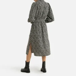 FRNCH Robe Imprimée Longue, Manches Longues -Velousia Soldes Boutique 1c5b03ed5b0fc11a15eb16035653ccc7