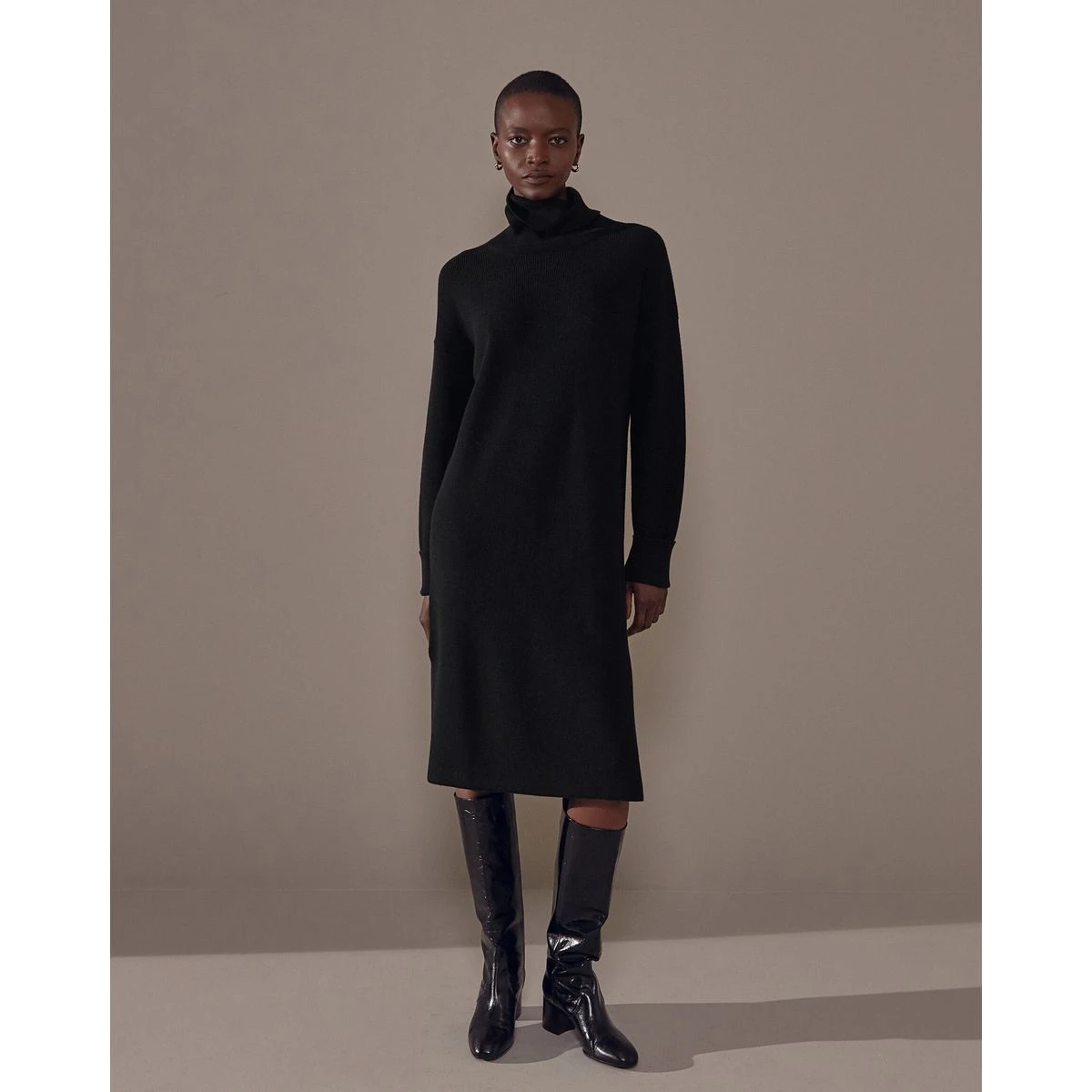 RODIER Robe Maille Large Col Roulé 3 RODIER Robe Maille Large Col Roulé – Image 3