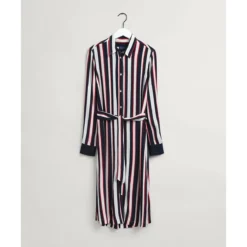 Gant Robe-chemise Rayée Ceinturée Manches Longues -Velousia Soldes Boutique 1d2810779c26047381145eb3939ec4a1