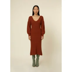 FRNCH Robe SOLANGE MARRON GLACE -Velousia Soldes Boutique 201654c494d231a86e6f3acfddda4669