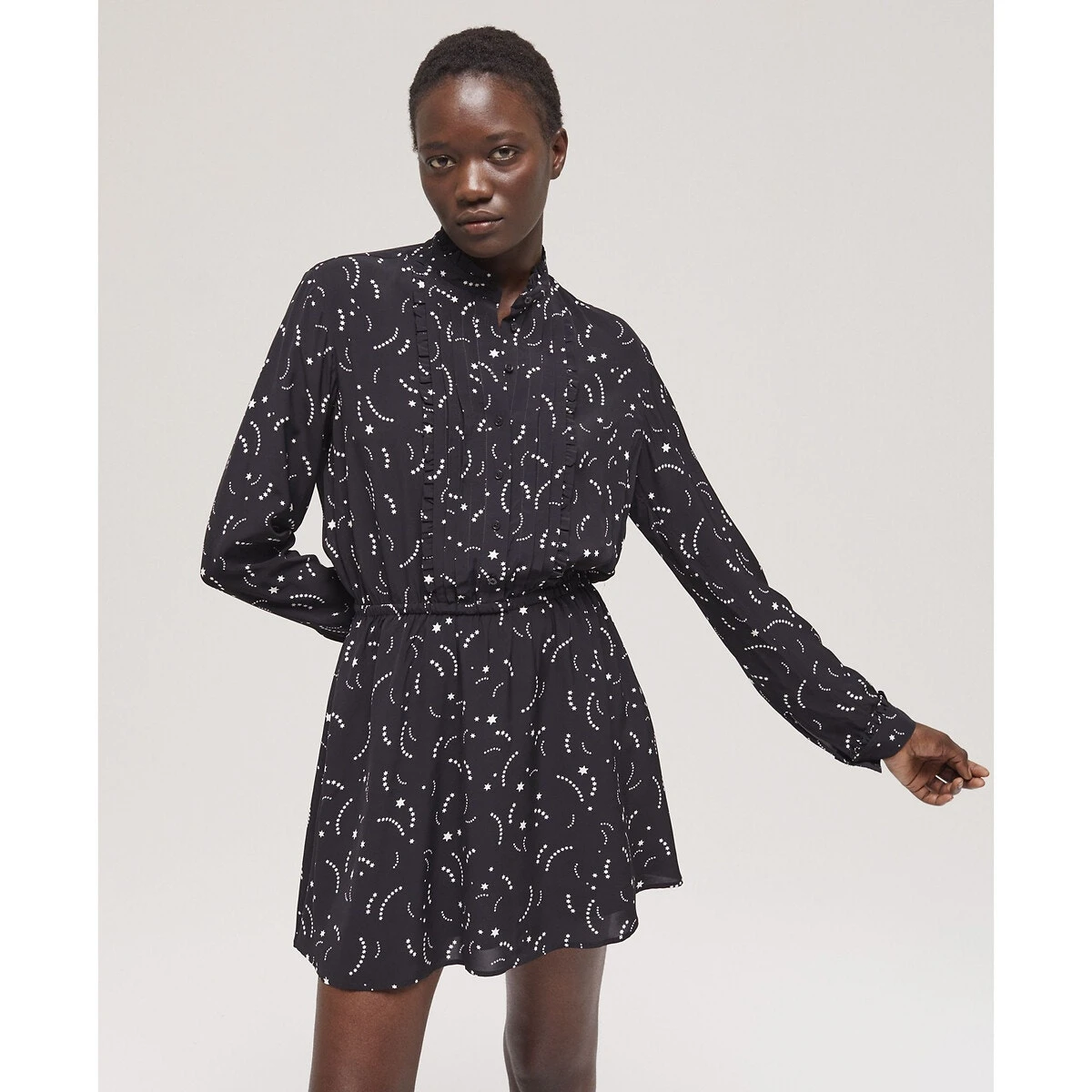 THE KOOPLES Robe Courte Imprimée, Manches Longues 1 THE KOOPLES Robe Courte Imprimée, Manches Longues