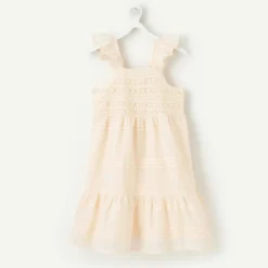 Robe Sans Manches Avec Broderie Et Volants