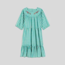 Robe Imprimée Vichy En Coton, Certifié OEKO-TEX -Velousia Soldes Boutique 21f8e26ca2d53840d6a8374f6ea57138