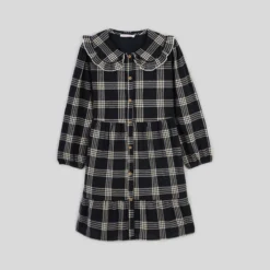 Robe à Carreaux En Coton BIO Et Oeko-Tex