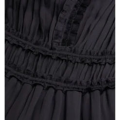 THE KOOPLES Robe Longue Avec Fronces -Velousia Soldes Boutique 232d963540158ddf6844bde39741291c