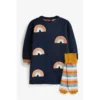 Next Ensemble Robe Pull Arc-en-ciel Et Collants