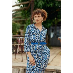 LA PETITE ETOILE Robe Longue Droite Imprimé Graphique ENSO -Velousia Soldes Boutique 244526ed2fd129dc027b9788129dcaff