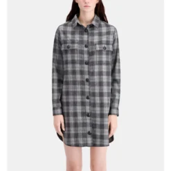 THE KOOPLES Robe Chemise Courte à Carreaux