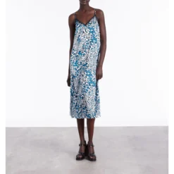 THE KOOPLES Robe Mi-longue Imprimée Bretelles -Velousia Soldes Boutique 26396857bb9e898af450244bcf0326db