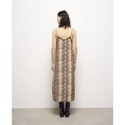 THE KOOPLES Robe Droite En Soie, Imprimé Python -Velousia Soldes Boutique 266b73761402c0f933de38b3dff509e2