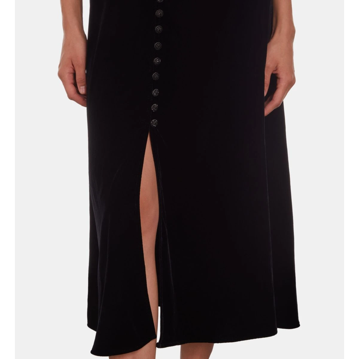 THE KOOPLES Robe Velours Mi-longue Boutonnée, Manches Courtes 10 THE KOOPLES Robe Velours Mi-longue Boutonnée, Manches Courtes – Image 10