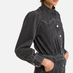 Suncoo Robe Courte En Jean, Boutonnée, Ceinturée CHELSY -Velousia Soldes Boutique 292d315582418f7caf1f26c9ffd53966