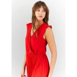 Ikks Robe Longue Cherry Plissée -Velousia Soldes Boutique 2c77b9c560416a2f2c2016bdca4937ab