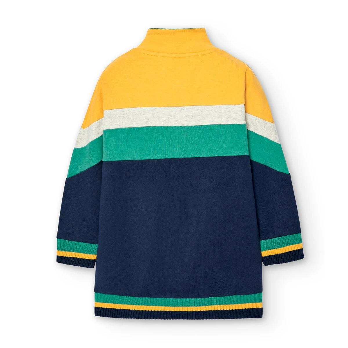 BOBOLI Robe En Molleton Avec Bandes 2 BOBOLI Robe En Molleton Avec Bandes – Image 2