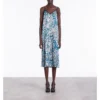 THE KOOPLES Robe Mi-longue Imprimée Bretelles